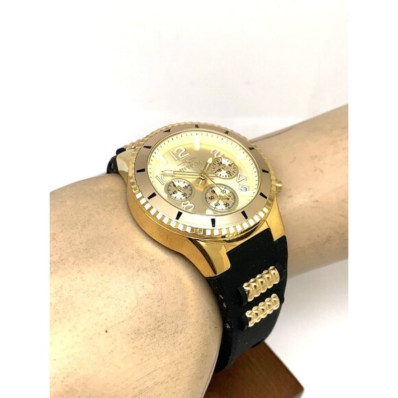 Invicta Women\'s Watch 36909 Quartz Chronograph Gold Black Rubber Band 39mm main image 3